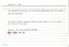Karteikarte zur Materialübersicht zur Publikation von Felix Karrer (1864) in Hochstetter, Hörnes & Hauer (Eds.) Paläontologie von Neu-Seeland. Beiträge zur Kenntniss der fossilen Flora und Fauna der Provinzen Auckland und Nelson. – In: Reise der österreic